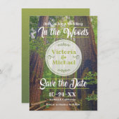 Save The Date Mariage dans les bois Enregistrer la date (Devant / Derrière)