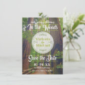 Save The Date Mariage dans les bois Enregistrer la date (Debout devant)