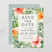 Save The Date Mariage dans Paradise Enregistrer la date (Devant / Derrière)