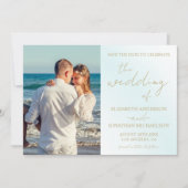 Save The Date Mariage d'aquarelle bleu (Devant)