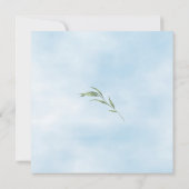 Save The Date Mariage d'aquarelle bleu doux pour cadre Eucalyptu (Dos)