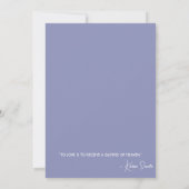 Save The Date Mariage d'aquarelle bleu foncé (Dos)
