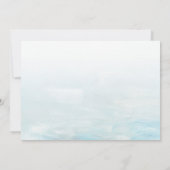 Save The Date Mariage d'aquarelle bleu moderne (Dos)