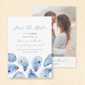 Save The Date Mariage d'aquarelle Blue Oyster