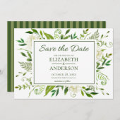 Save The Date Mariage d'aquarelle de fleurs d'Hydrangée blanche (Devant / Derrière)