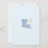 Save The Date Mariage d'aquarelle de la Nouvelle Orléans (Dos)