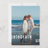 Save The Date Mariage d'aquarelle de plage tropicale (Dos)