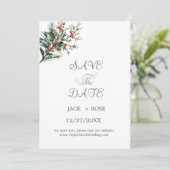 Save The Date Mariage d'aquarelle d'hiver (Debout devant)