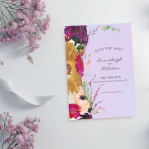 Mariage d'aquarelle Fleur sauvage en papier déchir