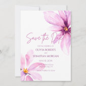 Save The Date Mariage d'aquarelle minimaliste rose (Devant)