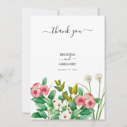 Save The Date Mariage d'aquarelle périphérique fleur sauvage (Devant)