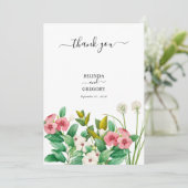 Save The Date Mariage d'aquarelle périphérique fleur sauvage (Debout devant)