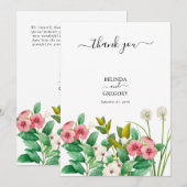 Save The Date Mariage d'aquarelle périphérique fleur sauvage (Devant / Derrière)