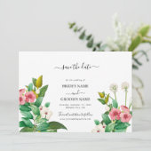 Save The Date Mariage d'aquarelle périphérique fleur sauvage (Debout devant)