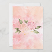 Save The Date Mariage d'aquarelle rose (Dos)