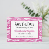 Save The Date Mariage d'aquarelle rose moderne Personnaliser (Debout devant)