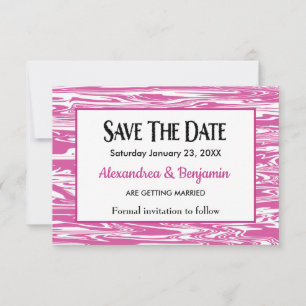 Save The Date Mariage d'aquarelle rose moderne Personnaliser