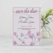 Save The Date Mariage d'aquarelle rose pâle (Debout devant)