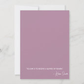 Save The Date Mariage d'aquarelle rose pâle (Dos)