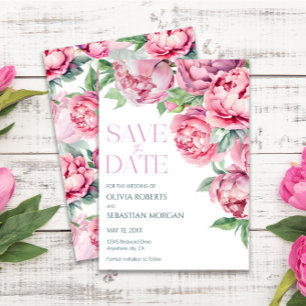 Save The Date Mariage d'aquarelle rose pâle