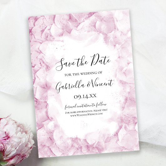 Save The Date Mariage d'aquarelle rose pâle