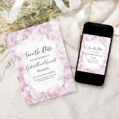 Save The Date Mariage d'aquarelle rose pâle