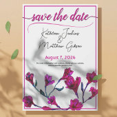 Save The Date Mariage d'aquarelle rose vif