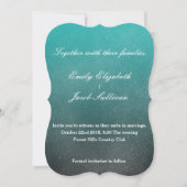 Save The Date Mariage d'aquarelle - Turquoise (Devant)