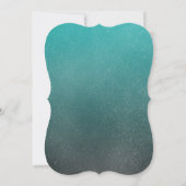 Save The Date Mariage d'aquarelle - Turquoise (Dos)