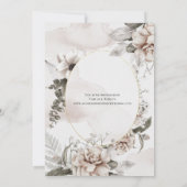Save The Date Mariage d'aquarelle végétale rose floral (Dos)