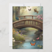 Save The Date Mariage d'arbre d'aquarelle du lac Mountain (Dos)