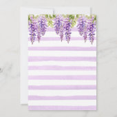 Save The Date Mariage d'arbre floral de la bactérie Purple Wiste (Dos)