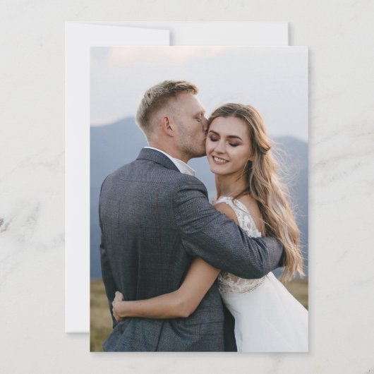 Save The Date Mariage d'arche photo Taupe moderne (Dos)