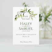 Save The Date Mariage d'armature de verdure rustique (Debout devant)