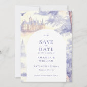 Save The Date Mariage d'art Toile de Jouy (Devant)