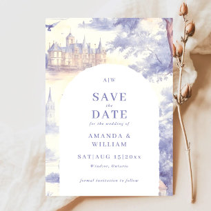 Save The Date Mariage d'art Toile de Jouy