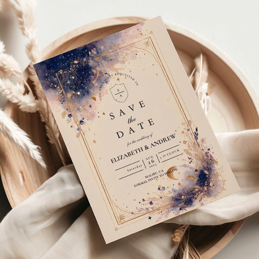 Save The Date Mariage d'Astrologie Sombre