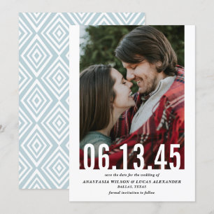 Save The Date Mariage Date découpe photo verticale Enregistrer l