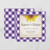 Save The Date Mariage d'automne avec un carton d'invitation à da (Devant / Derrière)