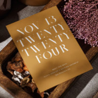 Mariage d'automne couleur brun moutarde | Minimali