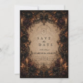 Save The Date Mariage d'automne de romance sombre (Devant)