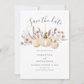 Save The Date Mariage d'automne rustique à la citrouille (Devant)