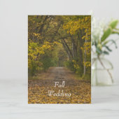 Save The Date Mariage d'Automne Sentier de Vie Enregistrer la Da (Debout devant)