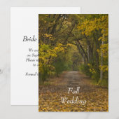 Save The Date Mariage d'Automne Sentier de Vie Enregistrer la Da (Devant / Derrière)