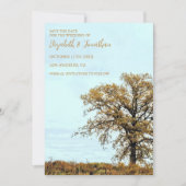 Save The Date Mariage d'automne sous un chêne rustique (Devant)
