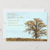Save The Date Mariage d'automne sous un chêne rustique (Devant)