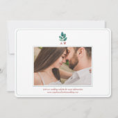 Save The Date Mariage de automne Boho turquoise (Dos)