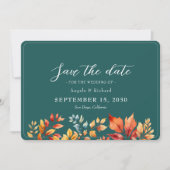 Save The Date Mariage de automne Boho turquoise (Devant)