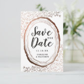 Save The Date Mariage de automne d'automne de l'huile de cuivre  (Debout devant)
