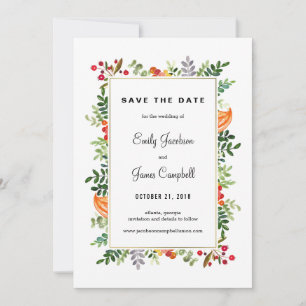 Save The Date Mariage de automne De Blooms Automnes Enregistrer 